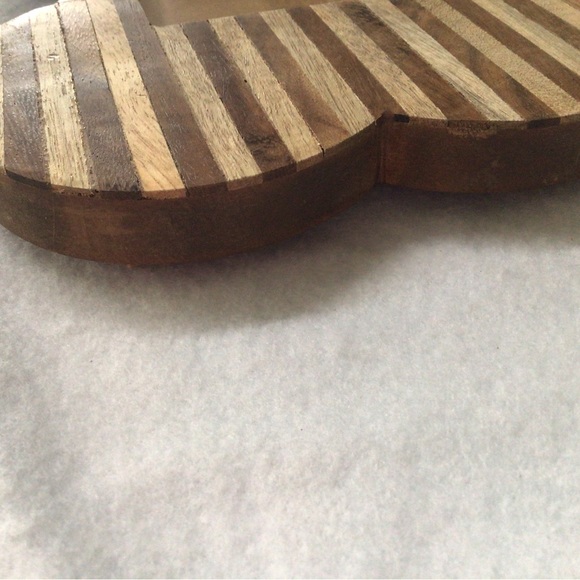 Handmade Solid Wood Butcher Block  Dog Bone Shape Picture Frame - Picture 5 of 5